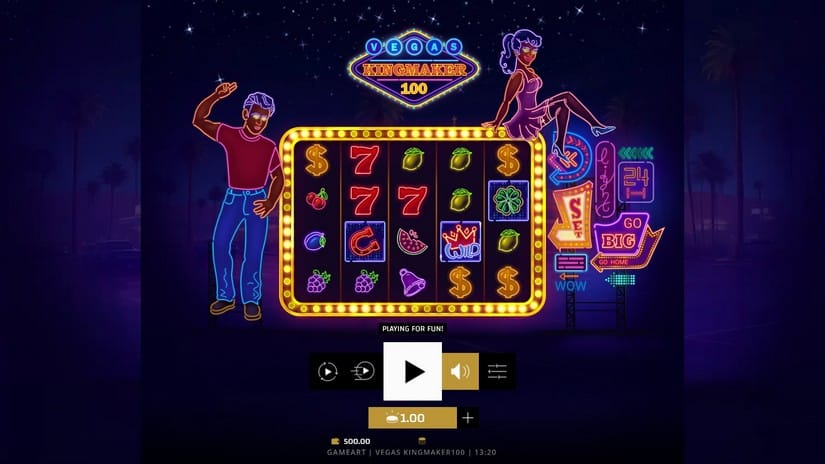 Vegas Kingmaker 100 slot screen 1