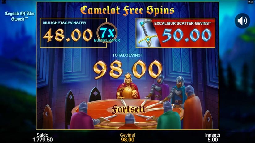 Legend Of The Sword slot screen 7