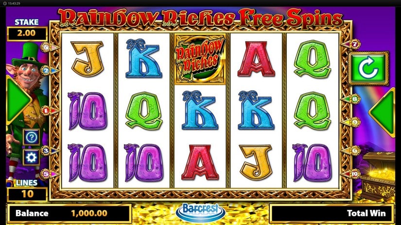 Rainbow Riches Free Spins slot screen 1