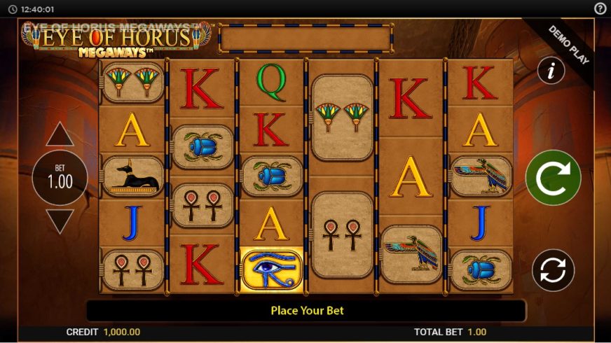 Eye of Horus Megaways slot screen 1