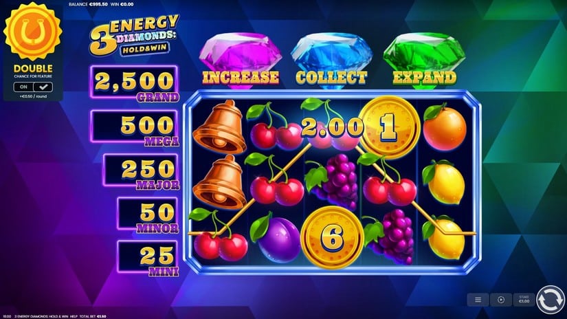 3 Energy Diamonds slot screen 2
