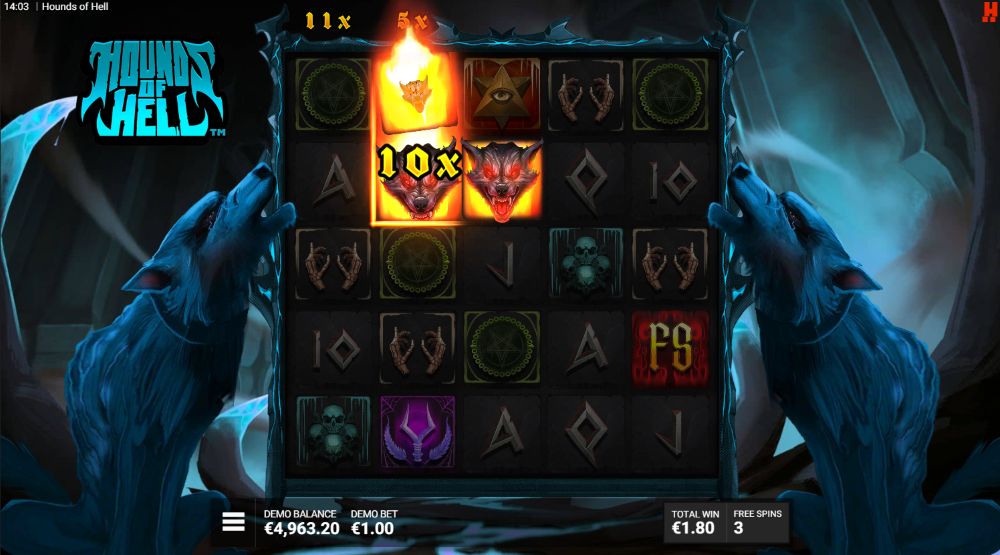 Hounds of Hell slot features