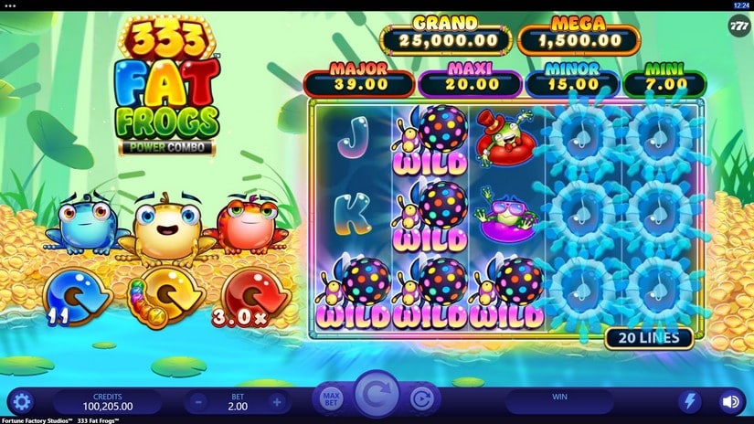 333 Fat Frogs Power Combo slot screen 3