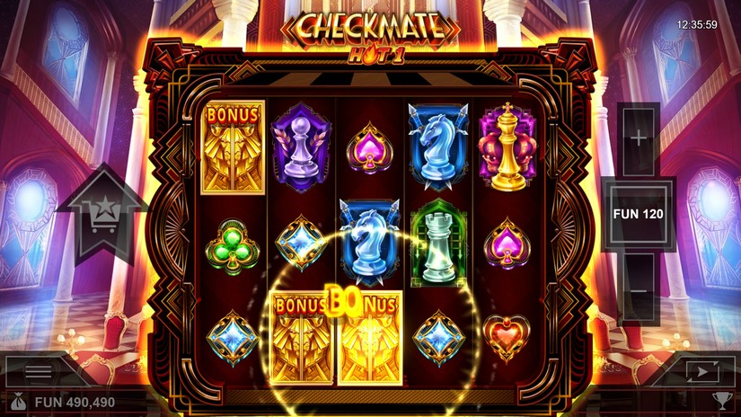 Checkmate Hot1 slot screen 2