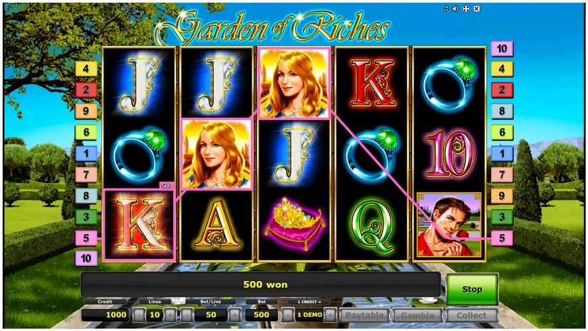Garden of Riches slot screen 3