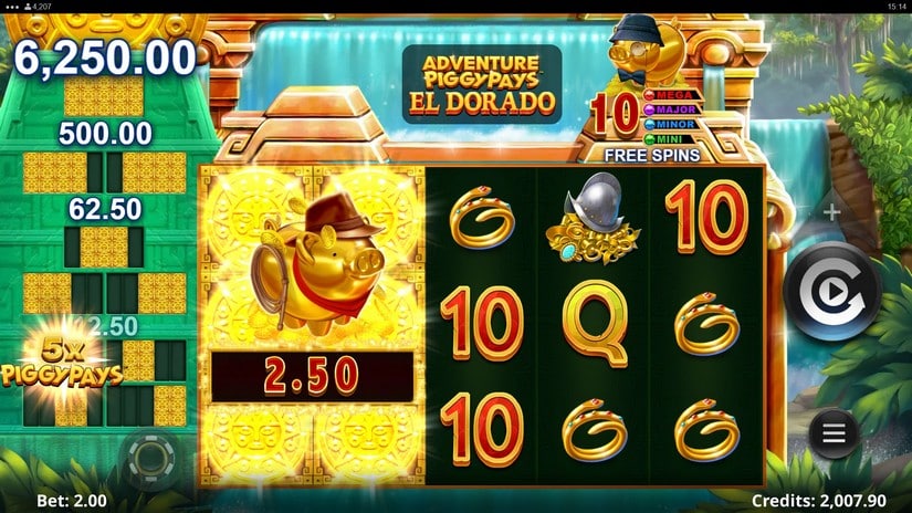 Adventure PIGGYPAYS El Dorado slot screen 3