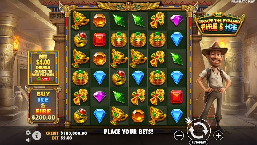 Escape the Pyramid – Fire & Ice slot screen 1