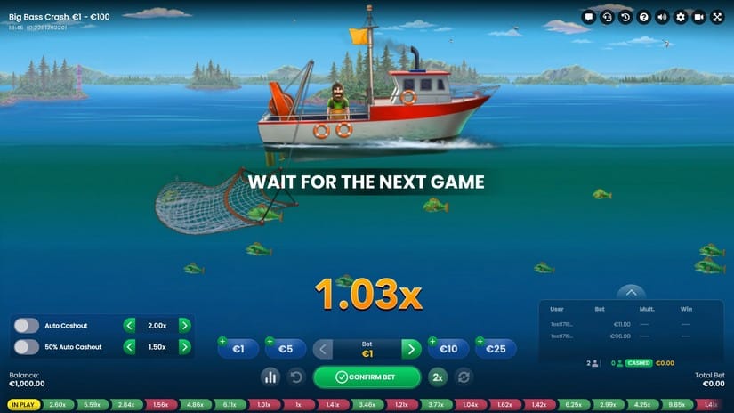 Big Bass Crash slot screen 1