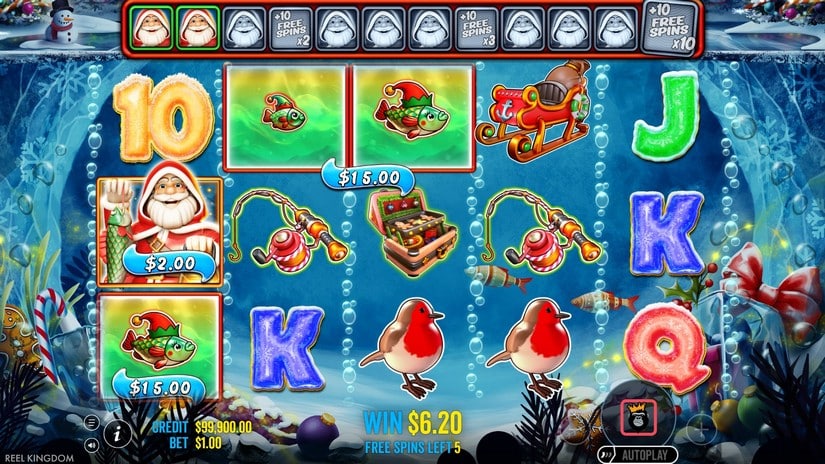 Big Bass Christmas Frozen Lake slot screen 4