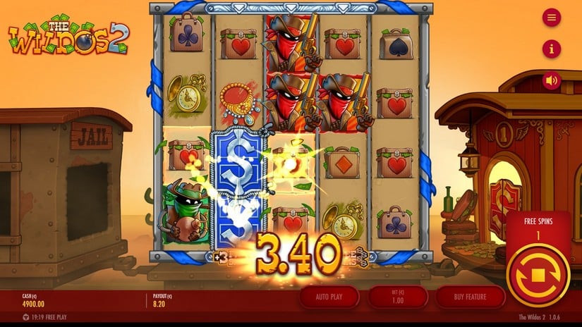 The Wildos 2 slot screen 2