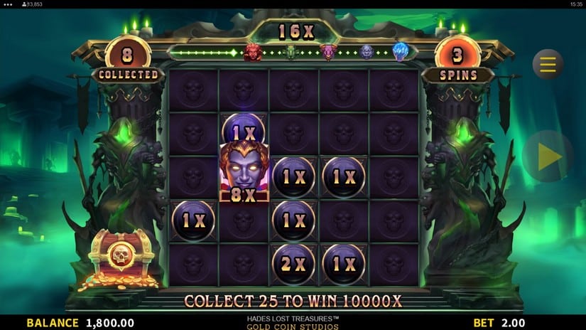 Hades Lost Treasures slot screen 3