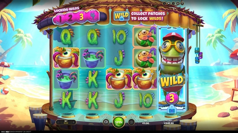 Beach Invaders slot screen 3