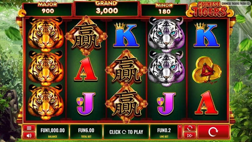 Chinese Tigers slot screen 1