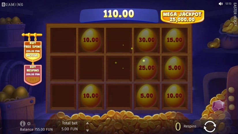 Easter Heist slot screen 8