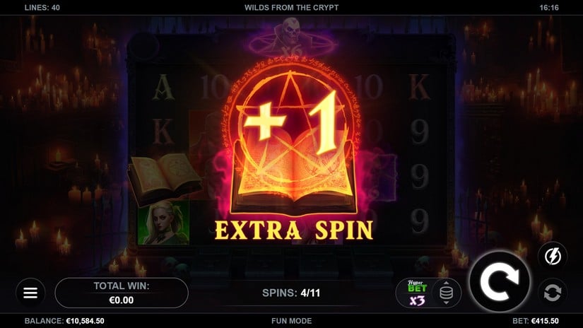 Wilds from the Crypt slot screen 4