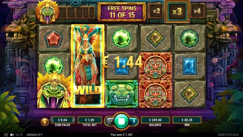 Kukulkans Queen slot screen 5