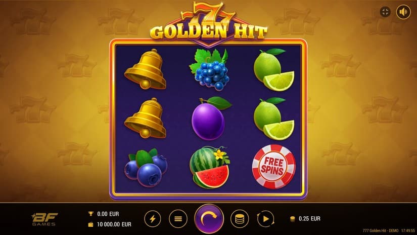 777 Golden Hit slot screen 1