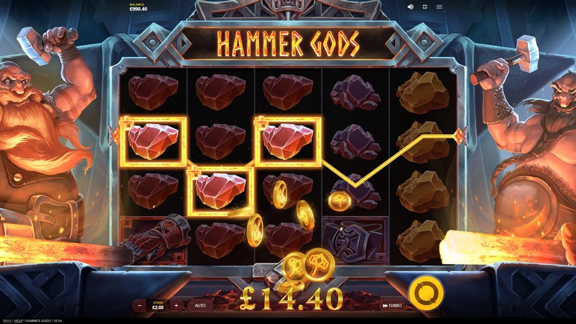 Hammer Gods slot screen 2