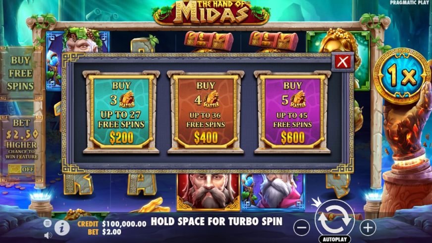 The Hand of Midas slot screen 3