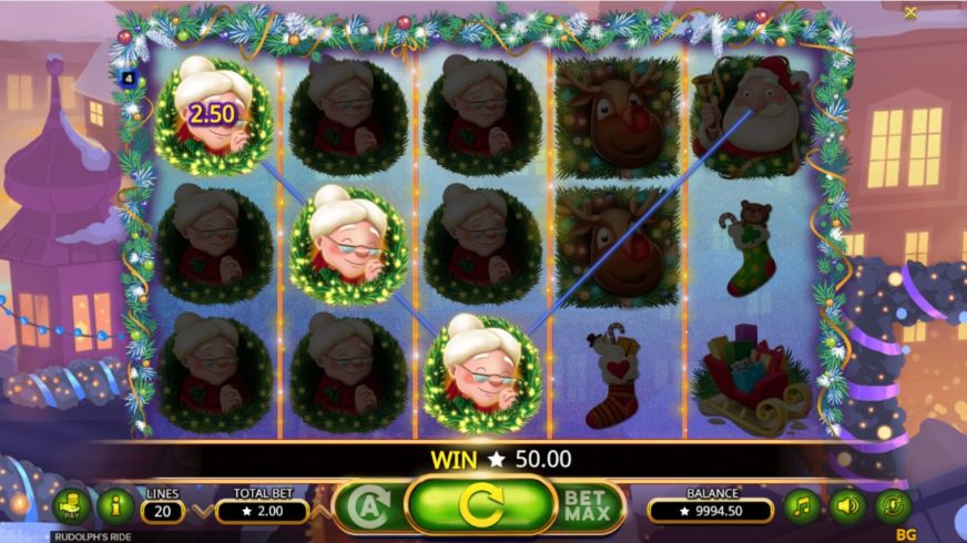 Rudolph’s Ride slot screen 4