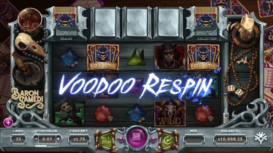 Baron Samedi slot screen 2