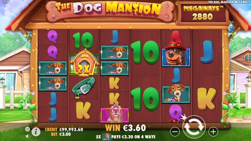 The Dog Mansion Megaways slot screen 3