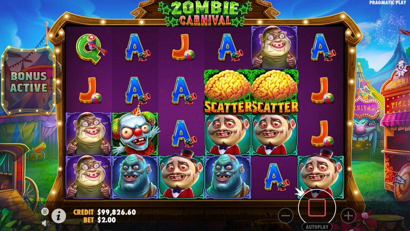 Zombie Carnival slot screen 3