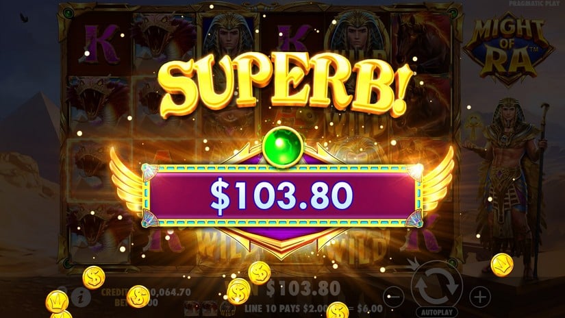 Might of Ra slot screen 3