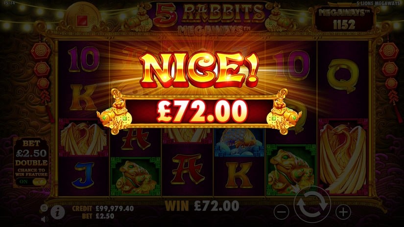 5 Rabbits Megaways slot screen 4