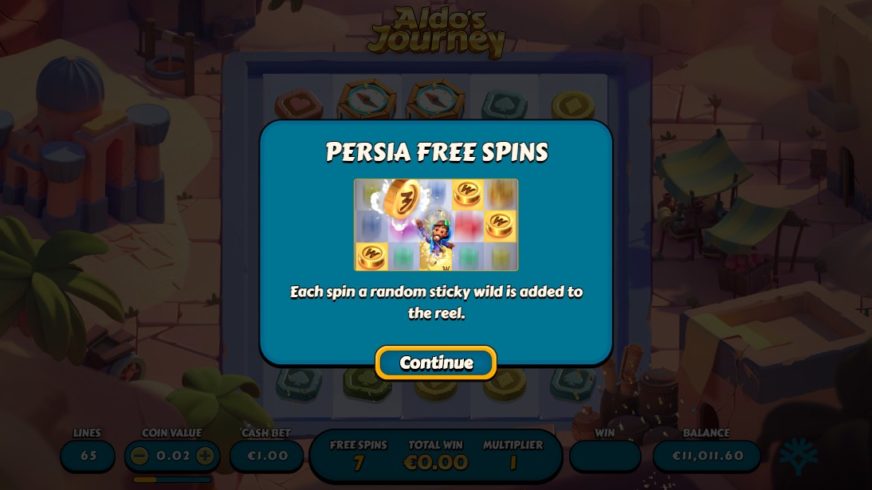 Aldo’s Journey slot screen 5