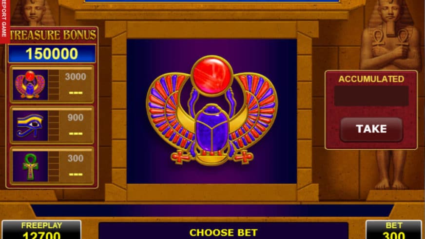 Scarab Treasure slot screen 1