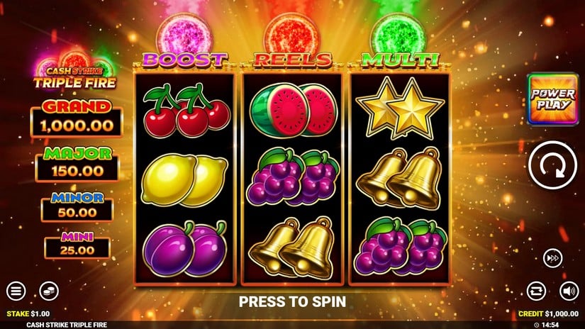 Cash Strike Triple Fire slot screen 1