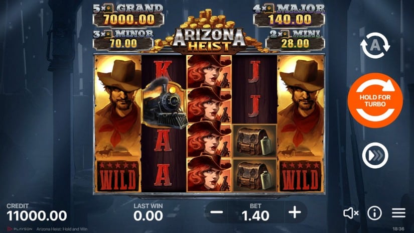 Arizona Heist: Hold and Win slot screen 1