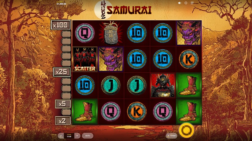 Samurai Wildz slot screen 1