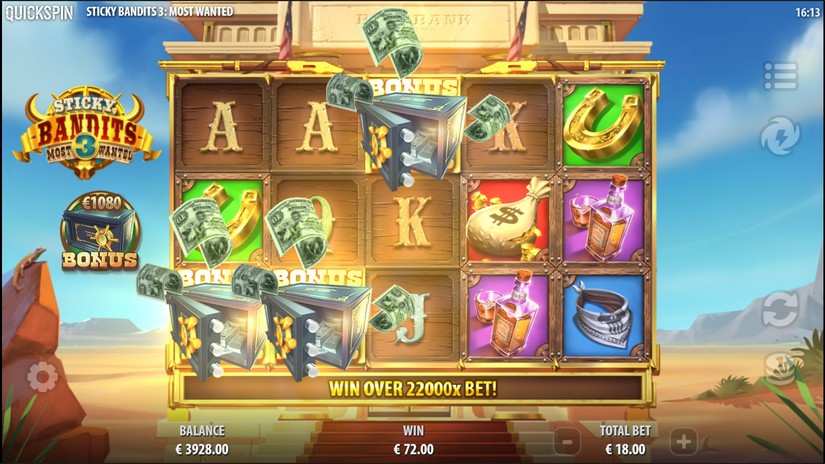 Sticky Bandits 3 Most Wanted slot screen 4