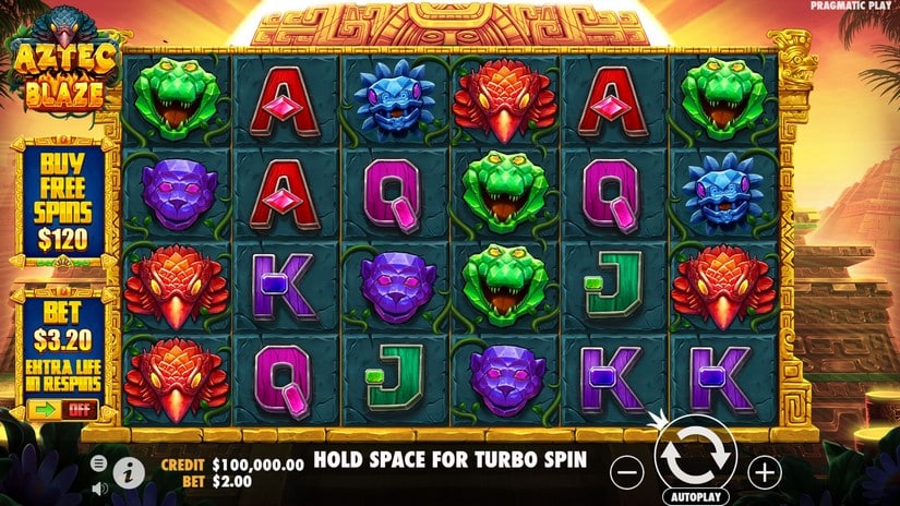 Aztec Blaze slot screen 1