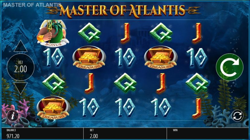 Master of Atlantis slot screen 1