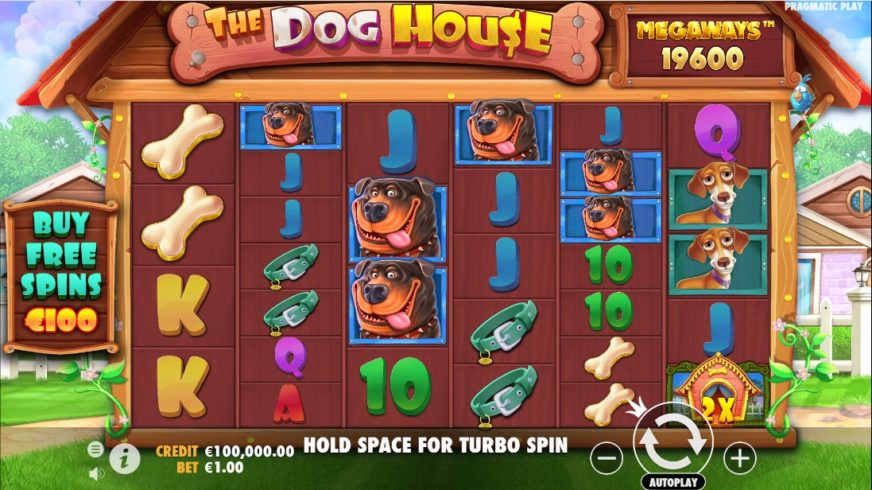 The Dog House Megaways slot screen 1