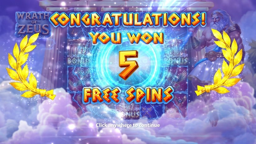 Wrath of Zeus ClusterBreaker slot screen 3