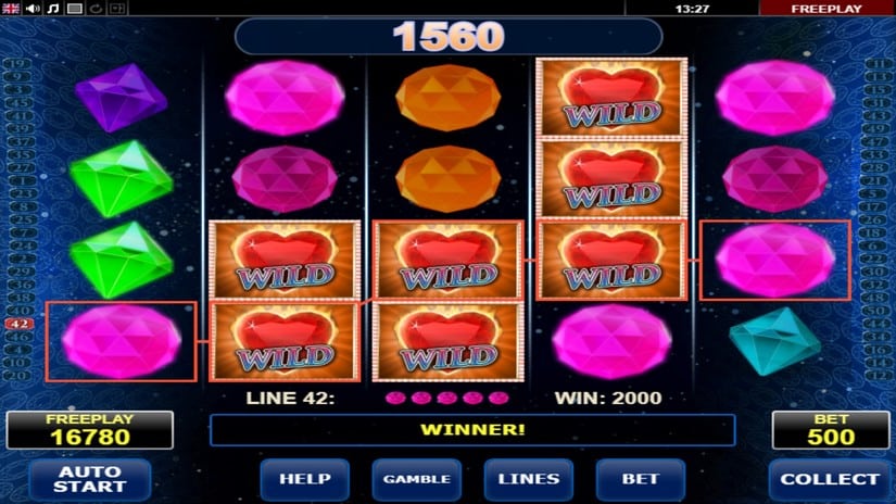 Diamonds on Fire slot screen 4