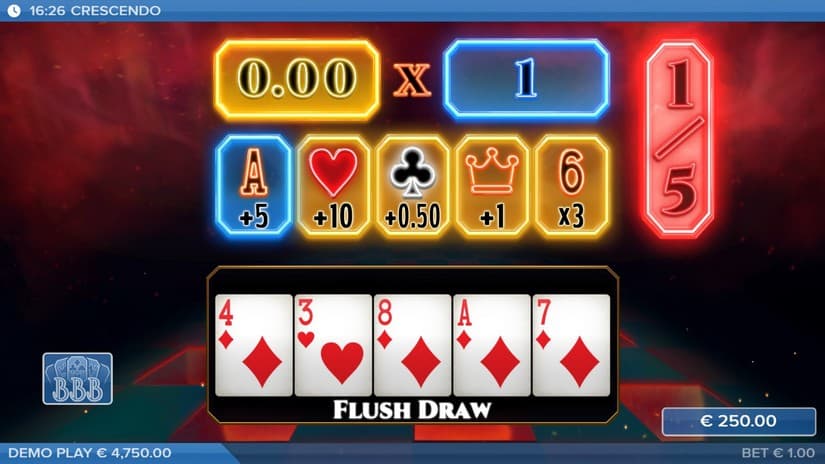 Crescendo slot screen 3