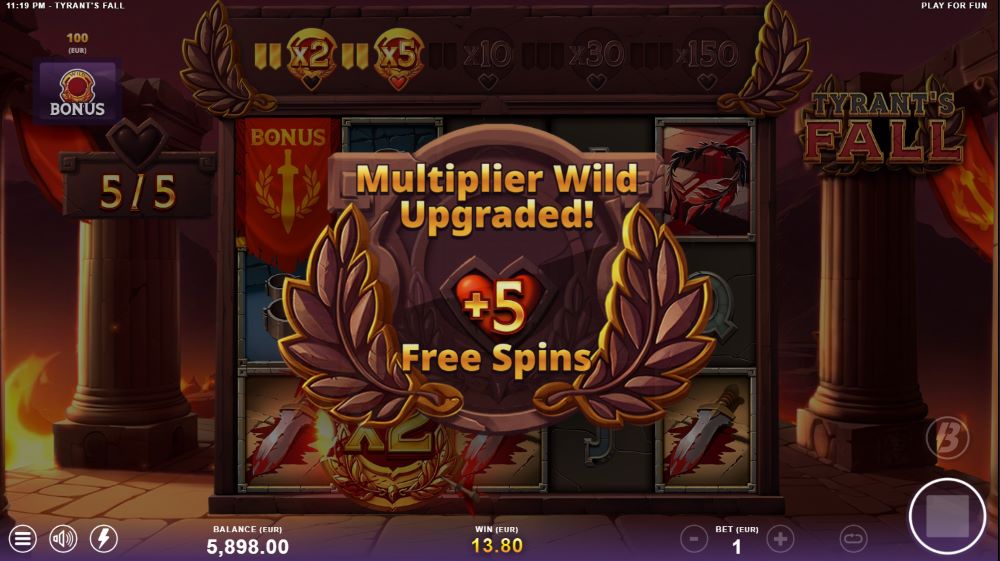 Tyrant's Fall bonus upgrade