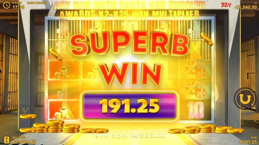 Saint Nicked slot screen 7