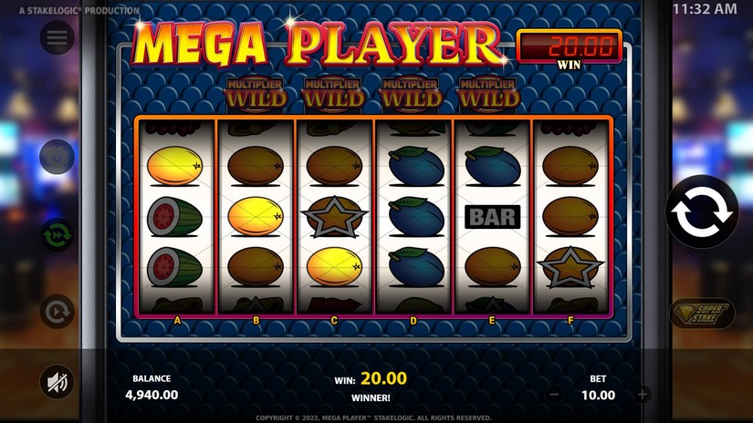 Mega Player slot screen 2