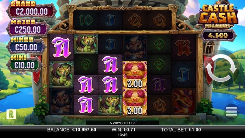 Castle Cash Megaways slot screen 3
