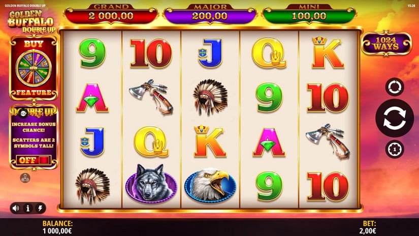Golden Buffalo Double Up slot screen 1