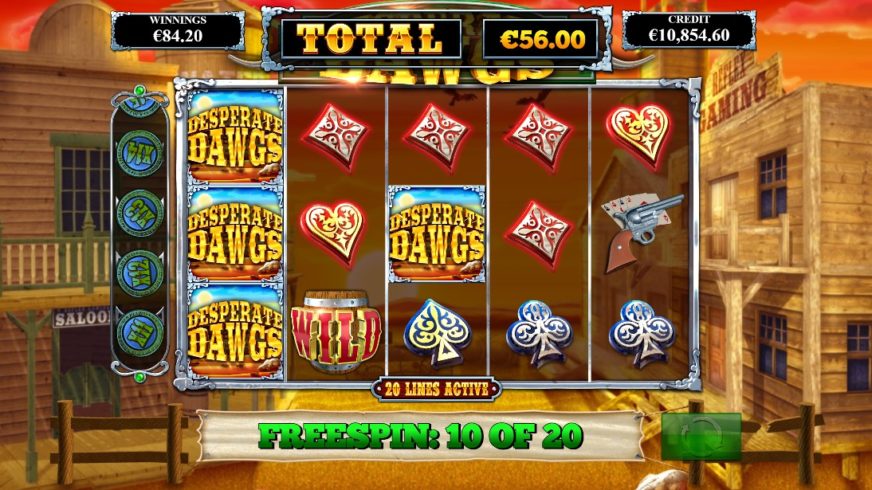 Desperate Dawgs slot screen 3