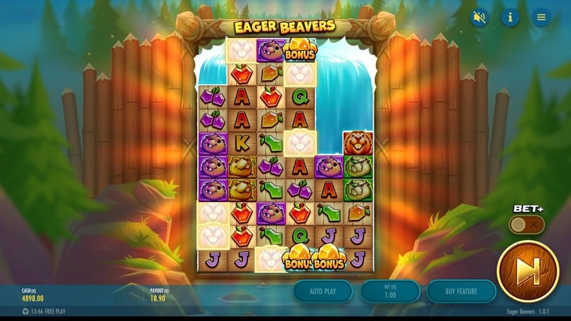 Eager Beavers slot screen 2