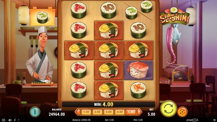 Slashimi slot screen 3