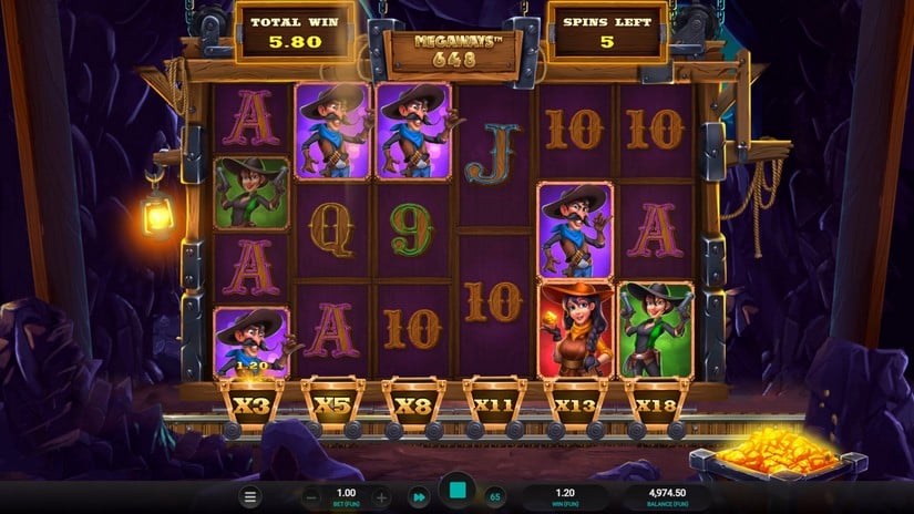 Gold Rush Frenzy Megaways slot screen 5